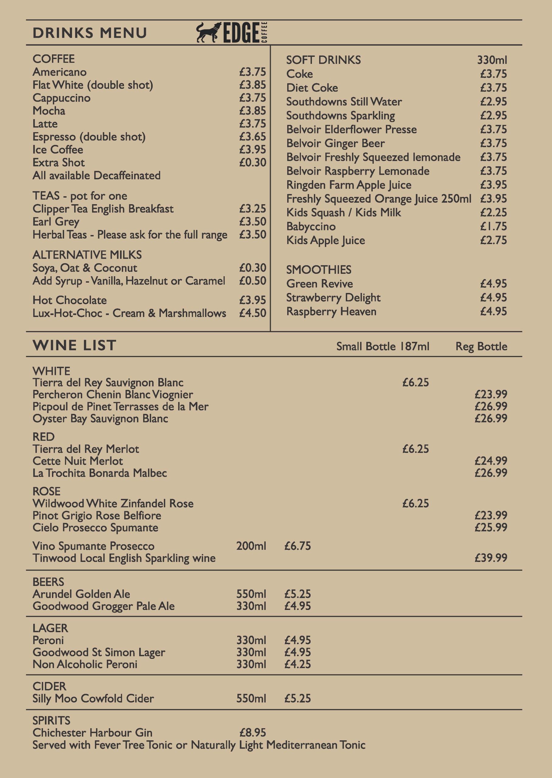 2025 SPRING MENU